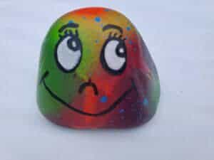 Kunterbunter Smiley-Stein Bruno