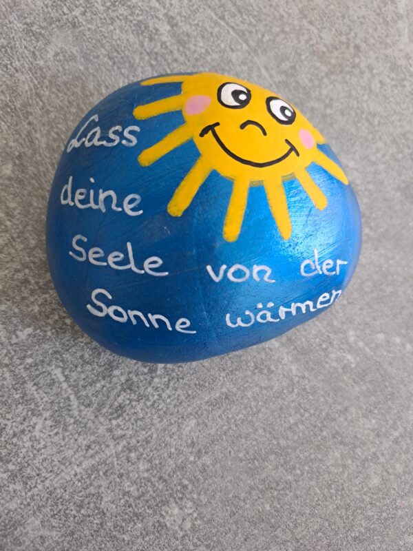 Sonnenstrahlen Spruchstein_Lass deine Seele von der Sonne wärmen