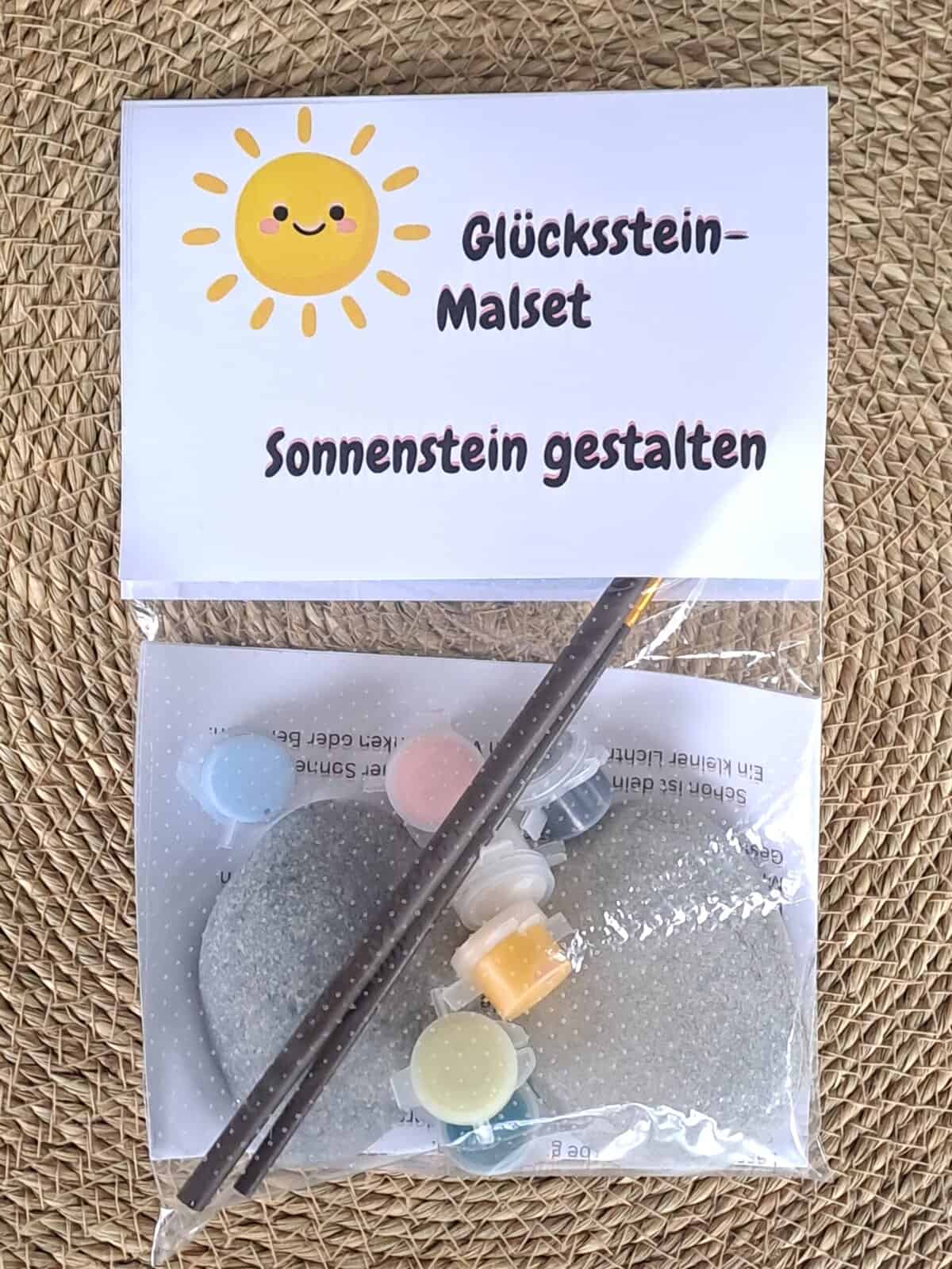 Glücksstein-Malset Sonnenstein gestalten