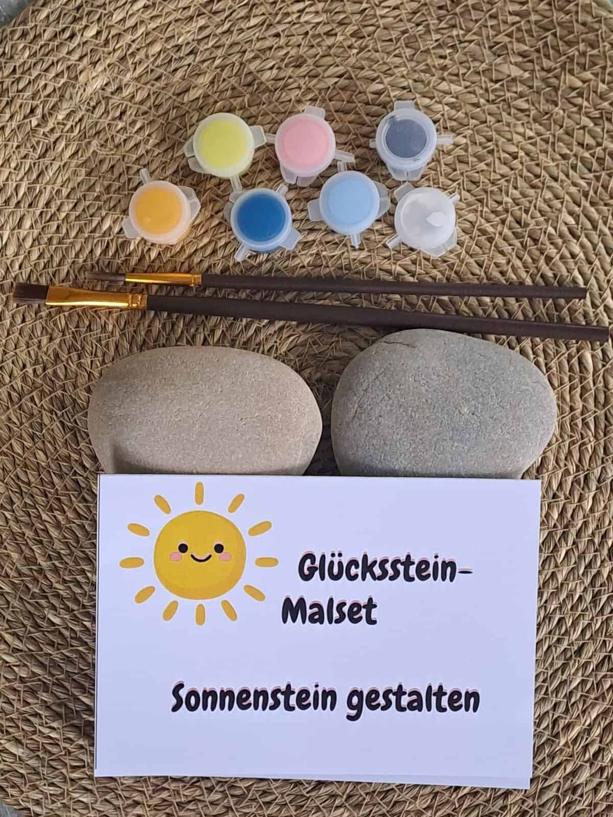 Detaillierter Inhalt des Glücksstein-Malset Sonnenstein gestalten