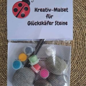 Kreativ-Malset für Glückskäfer-Steine