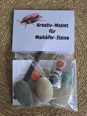 Kreativ-Malset für Maikäfer-Steine